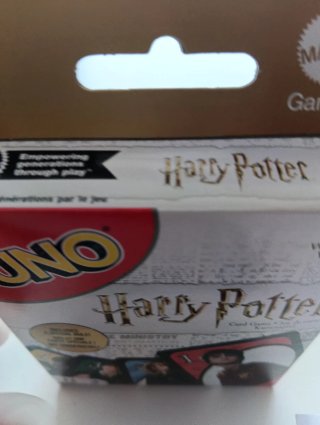 Mazo de cartas UNO con temática de Harry Potter