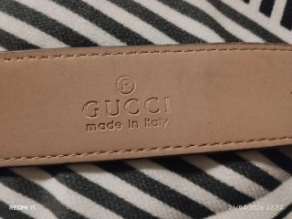 Cinturón Gucci Marrón y Beige Unisex Original