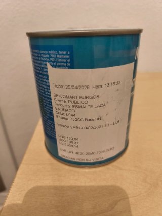 Esmalte satinado al agua 2 BOTES NUEVOS. OFERTA!!