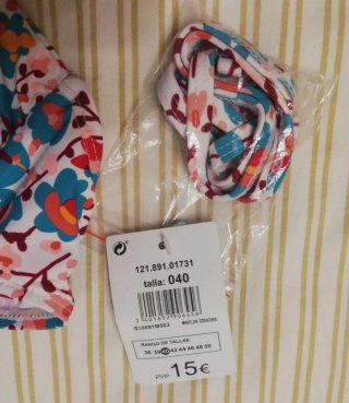 Bikini floral T.40 nuevo