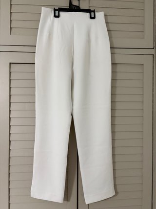 Pantalón tiro alto blanco