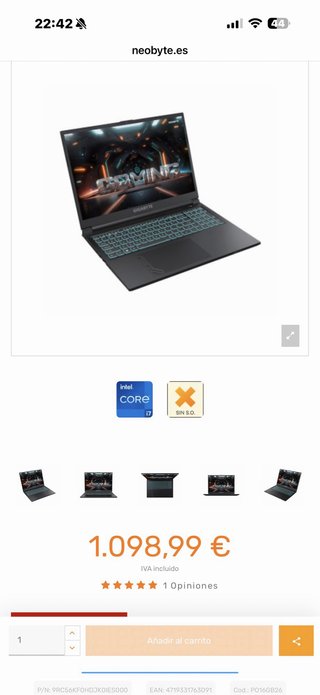 Gigabyte G6 KF-73ES894KD Portátil