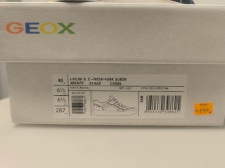 Zapatos Geox niño azul y gris, talla 40