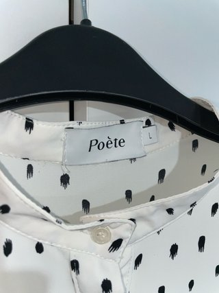 Vestido Poète blanco con lunares negros