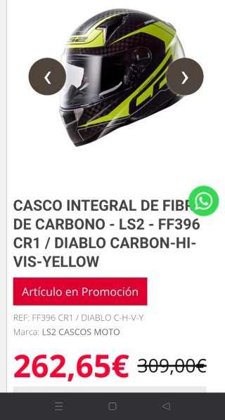 Casco LS2 Carbono