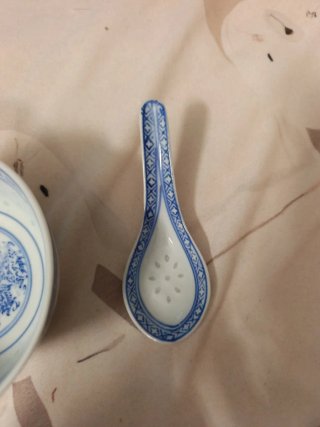 Set ciotola e cucchiaio porcellana