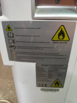 Aire Acondicionado Portátil Gris y Blanco