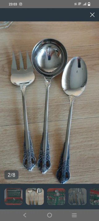 Set di posate Regina Victoria in metallo e legno