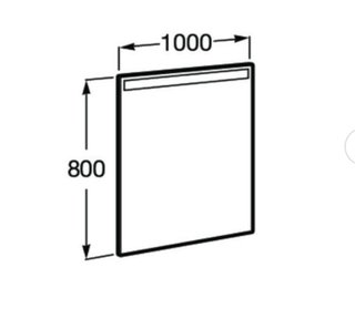 Espejo Roca Eidos 100x80 LED. Como nuevo.