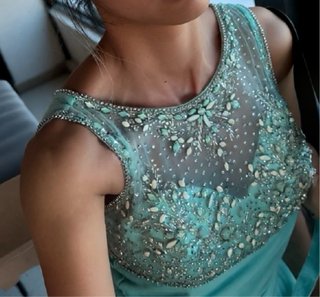 Vestido de fiesta Pronovias turquesa