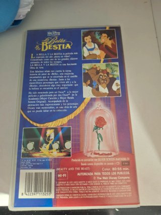 Película VHS La Bella y la Bestia (Español)