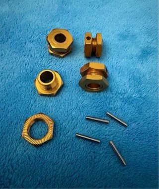 Hexágonos Ruedas RC 1/8 17mm Dorados