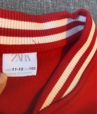 Chaqueta Universitaria Roja y Blanca Niño
