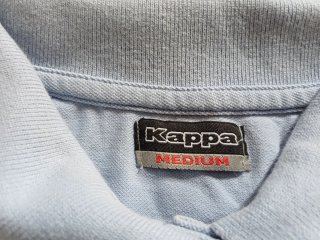 Kappa Light Blue Polo Shirt Embroidered Logo SizeM