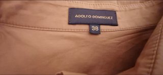 Camisa Adolfo Domínguez manga corta naranja