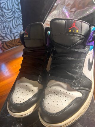 Jordan 1 Mid Morado/Turquesa/Blanco