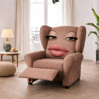 NUEVO Sillón relax manual empuje marrón claro