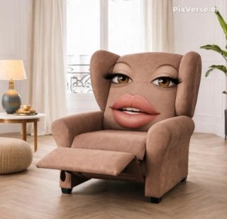 NUEVO Sillón relax manual empuje marrón claro