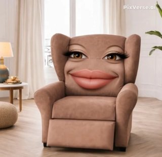 NUEVO Sillón relax manual empuje marrón claro