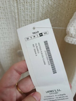 Vestido de fiesta blanco mujer