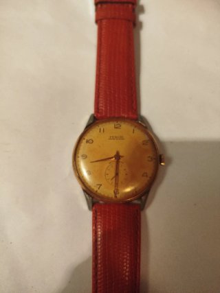 Reloj Perudi Ancre 15 Rubis Dorado y Rojo