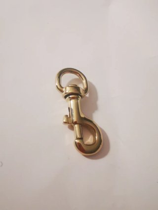 Moschettone Valentino dorato con anello girevole