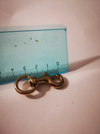 Moschettone Valentino dorato con anello girevole