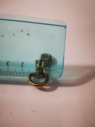 Moschettone Valentino dorato con anello girevole