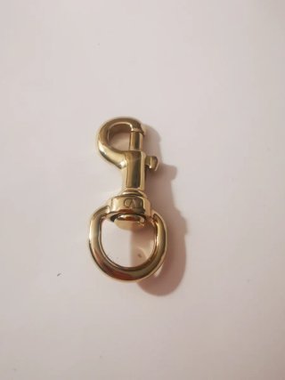 Moschettone Valentino dorato con anello girevole
