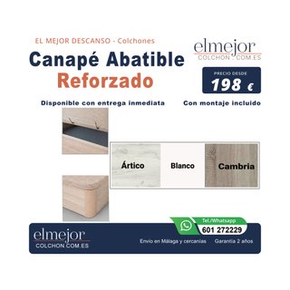 Canapé Abatible 30mm 4 Colores+Montaje Mlg