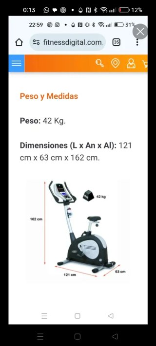 Bicicleta Estática Electrónica