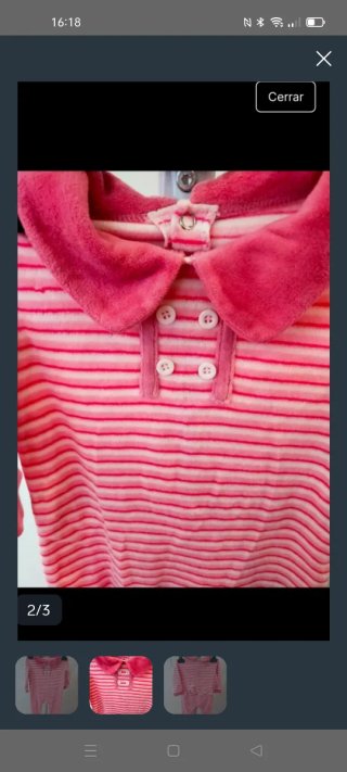 Pijama niña 6-9 meses rayas rosas