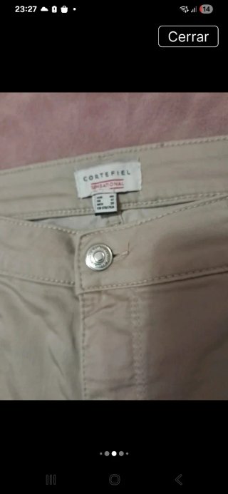 Pantalón Cortefiel Talla L / 40 Beige