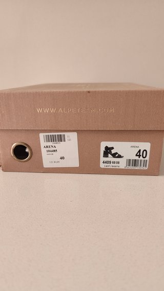 Sandalias Alpe Talla 40 Tacón Beige