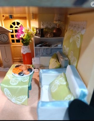 Casita Sylvanian Families con figuras
