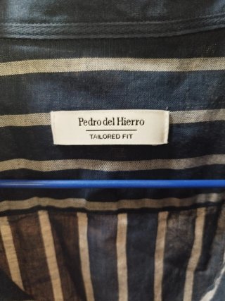 Camisa Pedro del Hierro rayas lino hombre