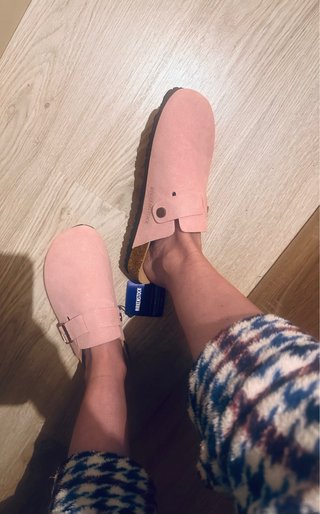 Zuecos Birkenstock Boston Rosa