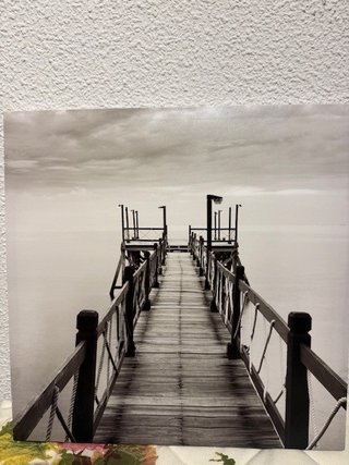 Cuadro Foto Embarcadero Blanco y Negro