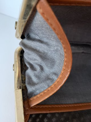 Bolso Clutch Vintage Ratán Trenzado Dorado