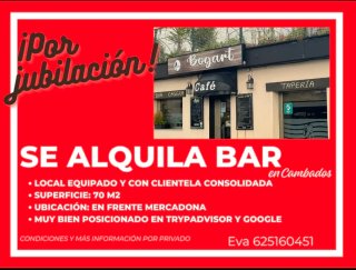 SE ALQUILA BAR BOGART
