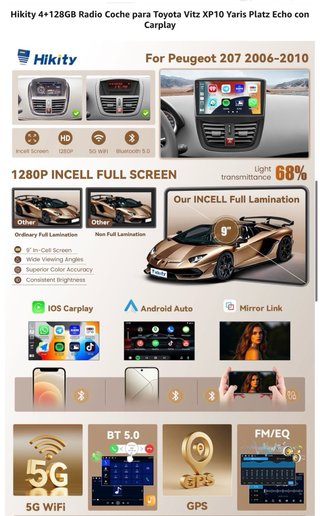 NUEVO! (190€) Radio Android 15 4+128GB Peugeot