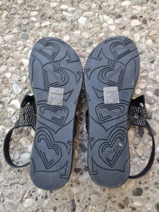 Sandali platform Cafe' noir con microstrass