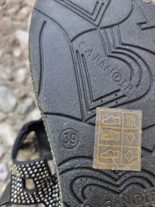 Sandali platform Cafe' noir con microstrass