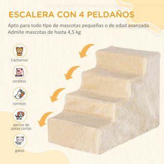 Escalera para mascotas 3 peldaños juego perros