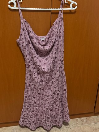 Vestido lencero floral morado