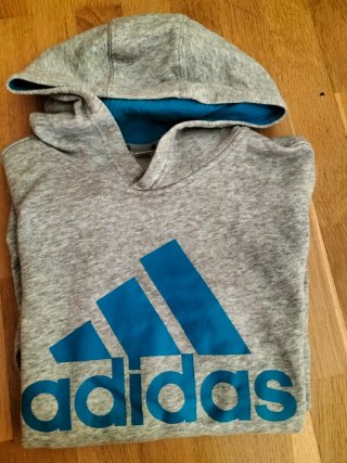 Sudadera Adidas Gris y Azul