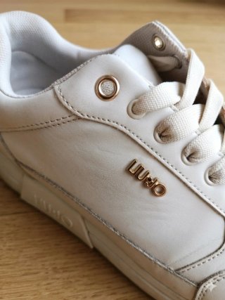 Sneakers Liu Jo bianche con dettagli oro