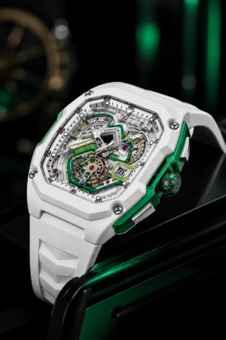 Reloj Deportivo Skeleton "White & Green" – RM
