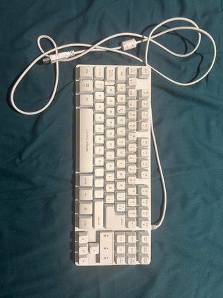 Teclado Gaming GAMINGXTrust Blanco con iluminacion