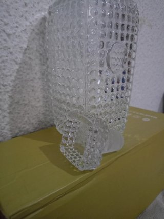 LICORERA VINTAGE + 4 VASOS CRISTAL TALLADO
